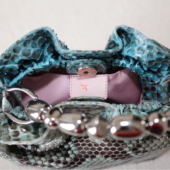 Rare! Authentic Glazed Lady Dior Christian Dior genuine Python bag - Picture 6 of 10